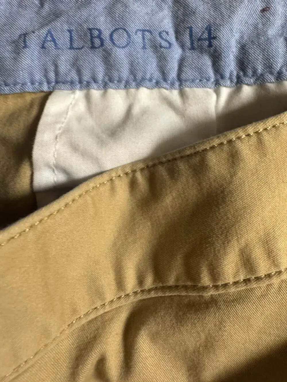 Talbots The Weekend Chino Pants Women’s Size 14 Khaki Straight Stretch Casual